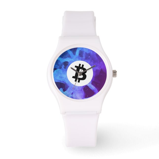Relógio Onda Roxa Bitcoin (Frente)