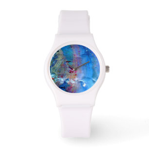 Relógio opal azul-arco