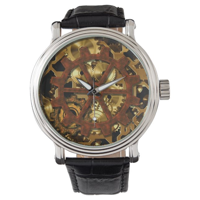 Relógio Opções de monitoramento e numeração do Steampunk 1 (Frente)