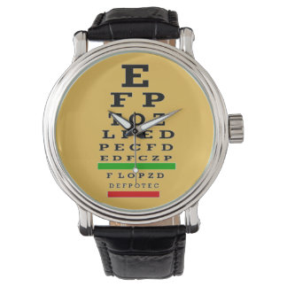 Relógio Optometrista Gráfico de Olhos Observador Preto III