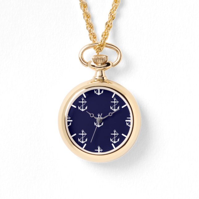 Relógio Opus Posh Anchor Personalizado Náutico (Frente)