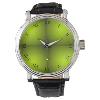 Relógio Orb brilhante verde