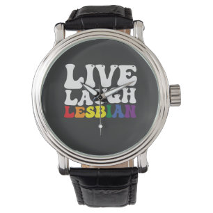 Relógio Orgulho Groovy Viva Ria Lésbica LGBT