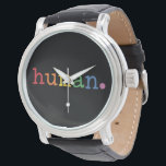 Relógio Orgulho Humano LGBT Arco-íris Igualdade LGBTQ<br><div class="desc">Orgulho Humano LGBT Arco-íris Igualdade LGBTQ</div>