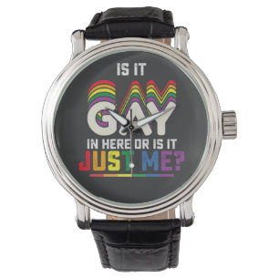 Relógio Orgulho LGBT É Gay Aqui Ou Sou Só Eu