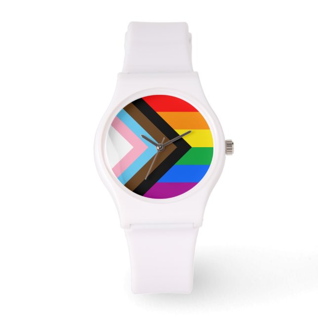 Relógio Orgulho Progressivo LGBTQ+ (Frente)