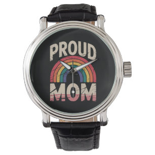 Relógio Orgulhosa Mãe Arco-íris LGBTQ Orgulho Gay Aliada