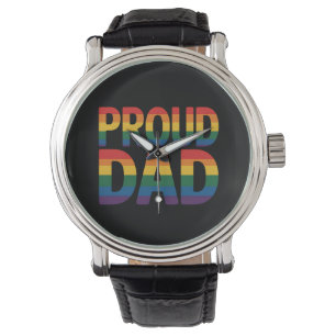 Relógio Orgulhoso Pai Família LGBTQ Orgulho Gay Aliado Arc