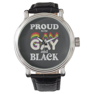 Relógio Orgulhoso Por Ser Gay E Negro Orgulho LGBT