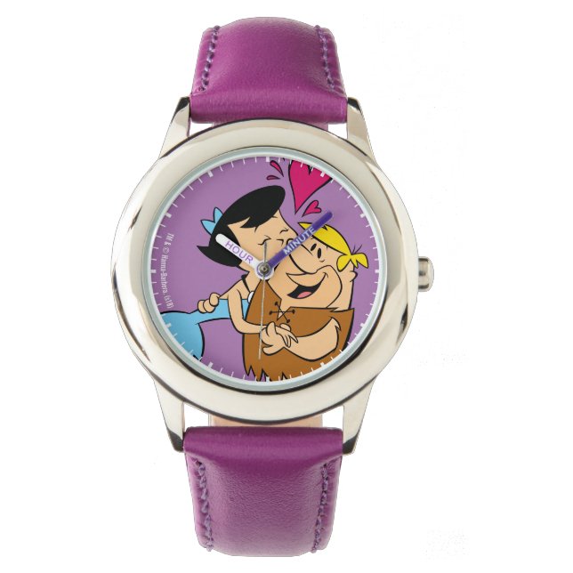 Relógio Os Flintstones | Betty Kissing Barney (Frente)