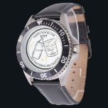 Relógio Our First Father's Day Together - Personalized dad<br><div class="desc">Celebrate a special milestone with the Our First Father's Day Together - Personalized Engraved watch a perfect keepsake for a new dad. This unique and meaningful jewelry is a heartfelt way to commemorate his first Father’s Day with his new baby. Engraved with love, it’s a reminder of the incredible journey...</div>