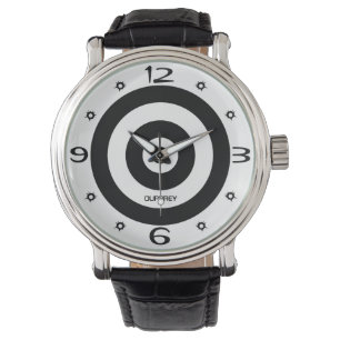 Relógio Ourprey Shoting Target Bullet Holes Timepiece