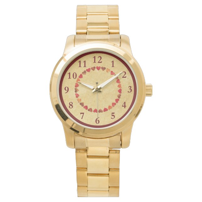 Relógio Outonos do outono em papel antigo (Frente)