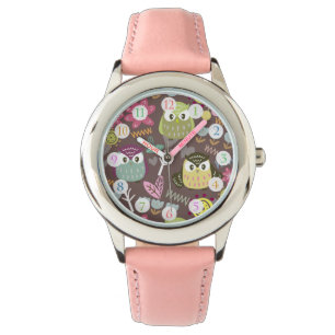 Relógio Owl Girl Brown Watch