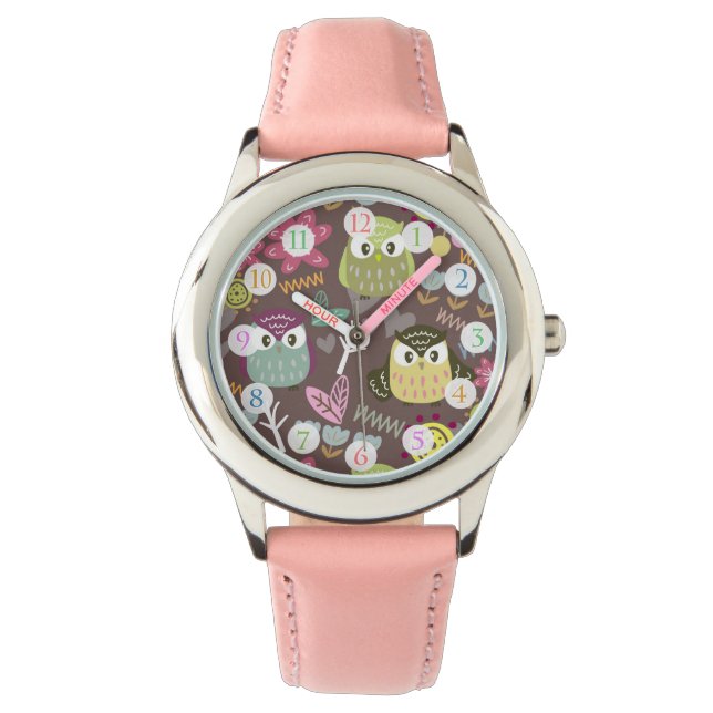 Relógio Owl Girl Brown Watch (Frente)
