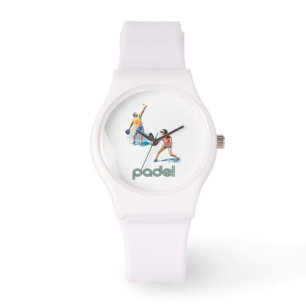 Relógio Padel Watch – Estilo Vibrante Padel Chic Branco