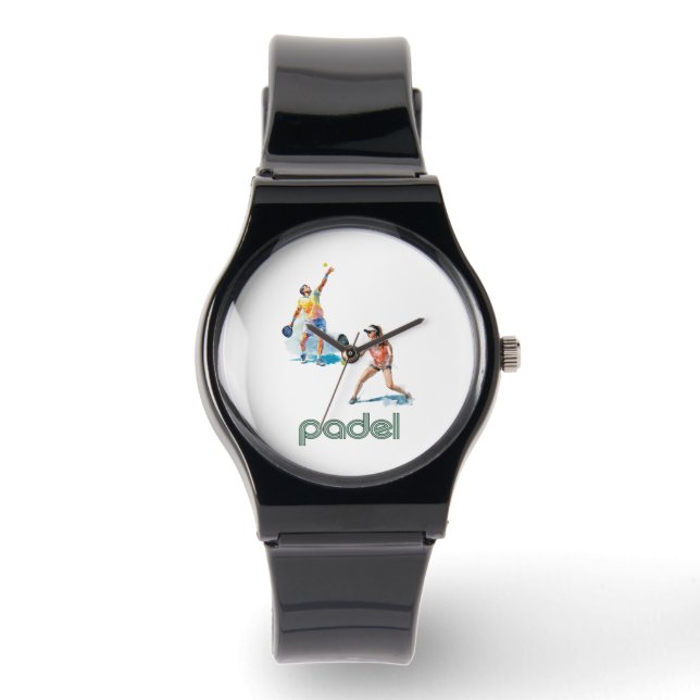 Relógio Padel Watch – Padel Chic Vibrant Style Black (Frente)
