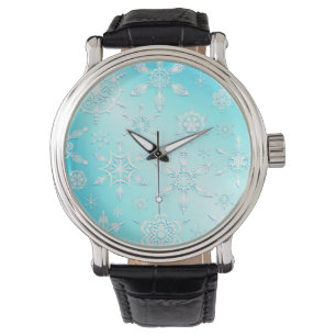 Relógio Padrão Crystal Snowflakes