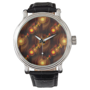 Relógio Padrão de Arte Abstrata Boho Elegante Moderno Dour