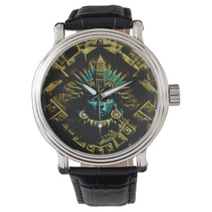 Relógio Padrão de Design Aztec Dois