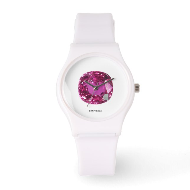 Relógio Padrão de Gemstone Rosa (Frente)