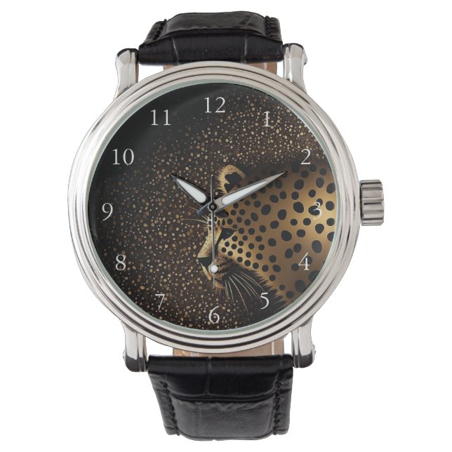 Relógio Padrão de Jaguar Dourado            (Frente)