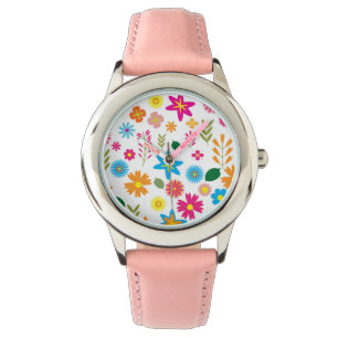 RELÓGIO PADRÃO FLORAL COLORIDO