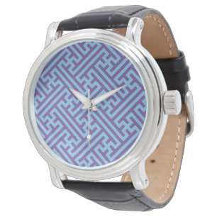 Relógio Padrão Sayagata, japonês, roxo e azul