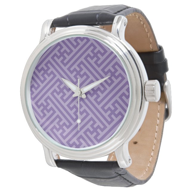 Relógio Padrão Sayagata, Japonês, Roxo e Rosa (Angular)
