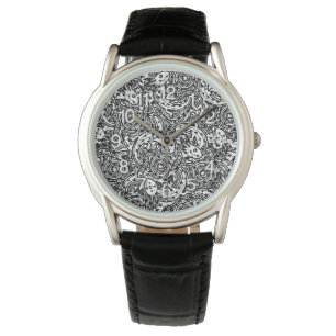 Relógio Padrão tribal mitológico boho Axolote Xolotl Astec