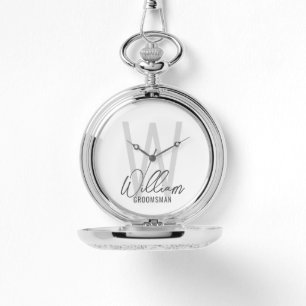 Relógio Padrinhos de casamento Personalizados de Script Mo