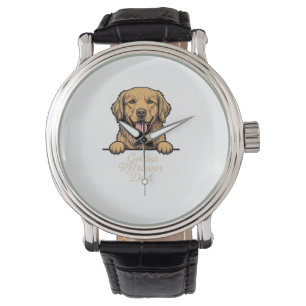 Relógio Pai do Golden Retriever Gravação Vintage