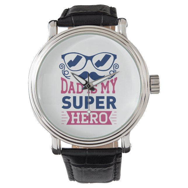 Relógio Pai É Meu Super Herói (Frente)