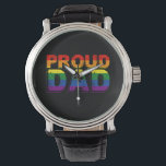 Relógio Pai Orgulhoso LGBT Pai Orgulho Gay<br><div class="desc">Pai Orgulhoso LGBT Pai Orgulho Gay</div>