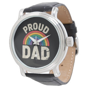 Relógio Pai Orgulhoso LGBTQ Orgulho Gay Aliado LGBTQ Dia d