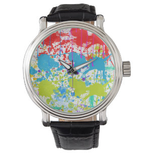 Relógio Paint Splatter