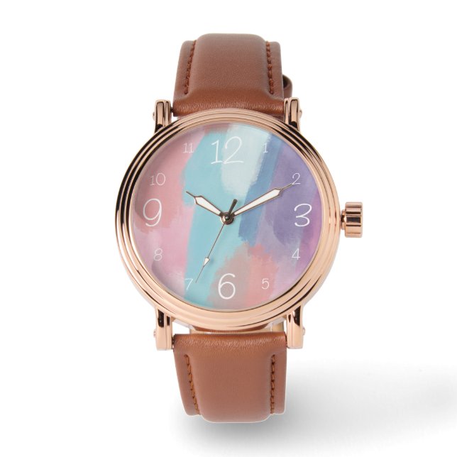 Relógio Painted Design for Her on Men's Size eWatch Watch (Frente)