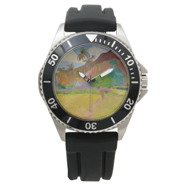 Relógio Paisagem taitiana (por Paul Gaugin) (Frente)