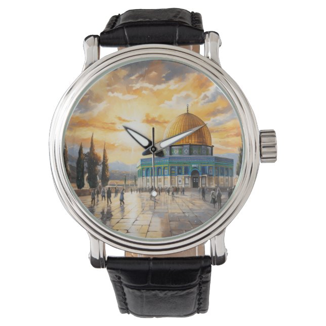 Relógio Palestina, mesquita Al-Aqsa (Frente)