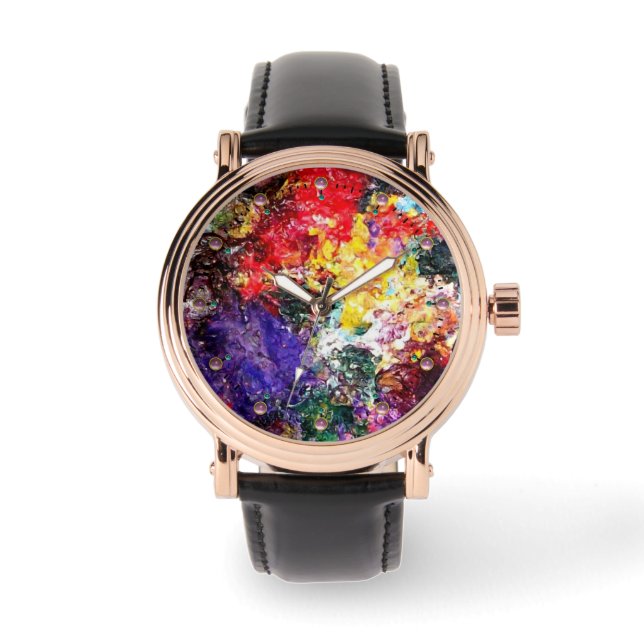 RELÓGIO PALETA DE COR DE ARTISTA (Frente)