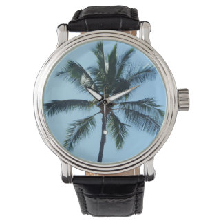 Relógio *Palm Tree* Leather Watch