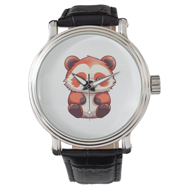 Relógio Panda Vermelha Custa (Frente)