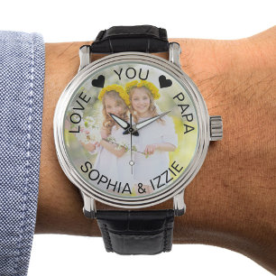 Relógio Papá Personalizado para Borda Semi Transparente