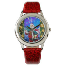 Papai Noel de Natal Vermelho no eWatch de inverno