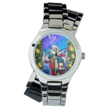 Papai Noel de Natal Vermelho no eWatch de inverno