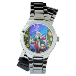 Relógio Papai Noel de Natal Vermelho no eWatch de inverno