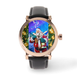 Relógio Papai Noel de Natal Vermelho no eWatch de inverno