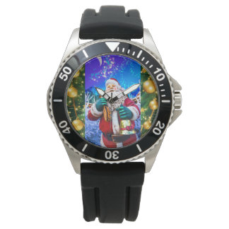 Relógio Papai Noel de Natal Vermelho no eWatch de inverno