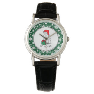 Relógio Papais noeis de Natal West Highland White Terrier 