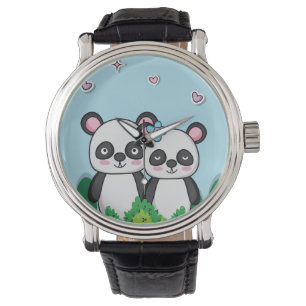 Relógio Par de Pandas